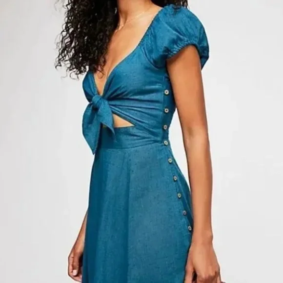 Free People Getaway Midi Dress Small - Picture 1 of 12